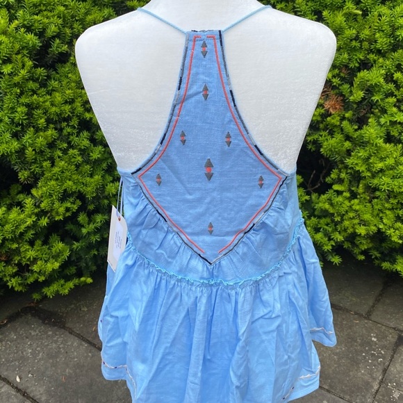 Gorgeous Embroidered Baby Blue Flowy Top***Small - Picture 7 of 14